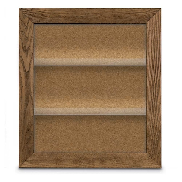 Outdoor Enclosed Combo Board, 42"x32", Black Frame/Burgundy & Pearl